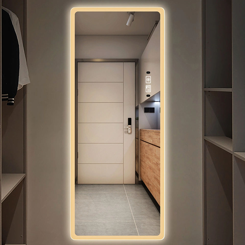Полноразмерный настенный светильник Smart Rectangle Defogger Dressing Hair LED Salon Mirrors