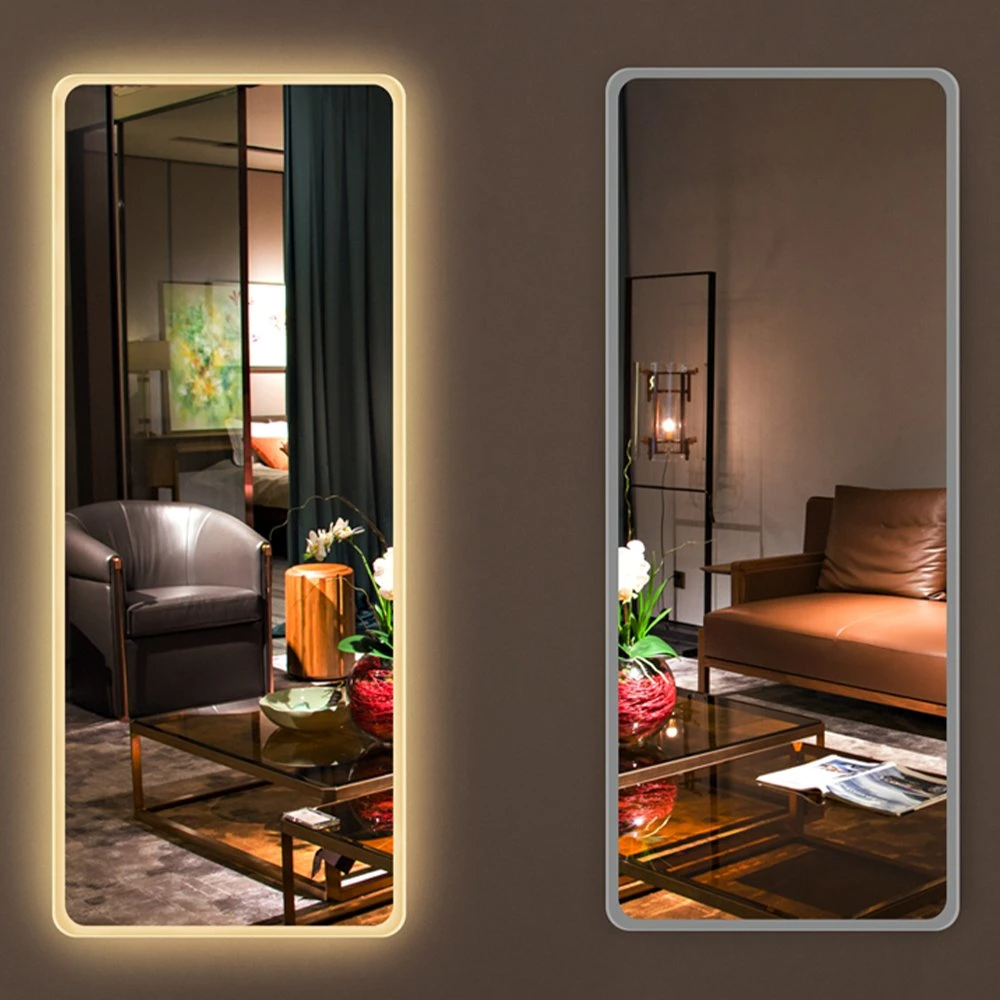 Полноразмерный настенный светильник Smart Rectangle Defogger Dressing Hair LED Salon Mirrors