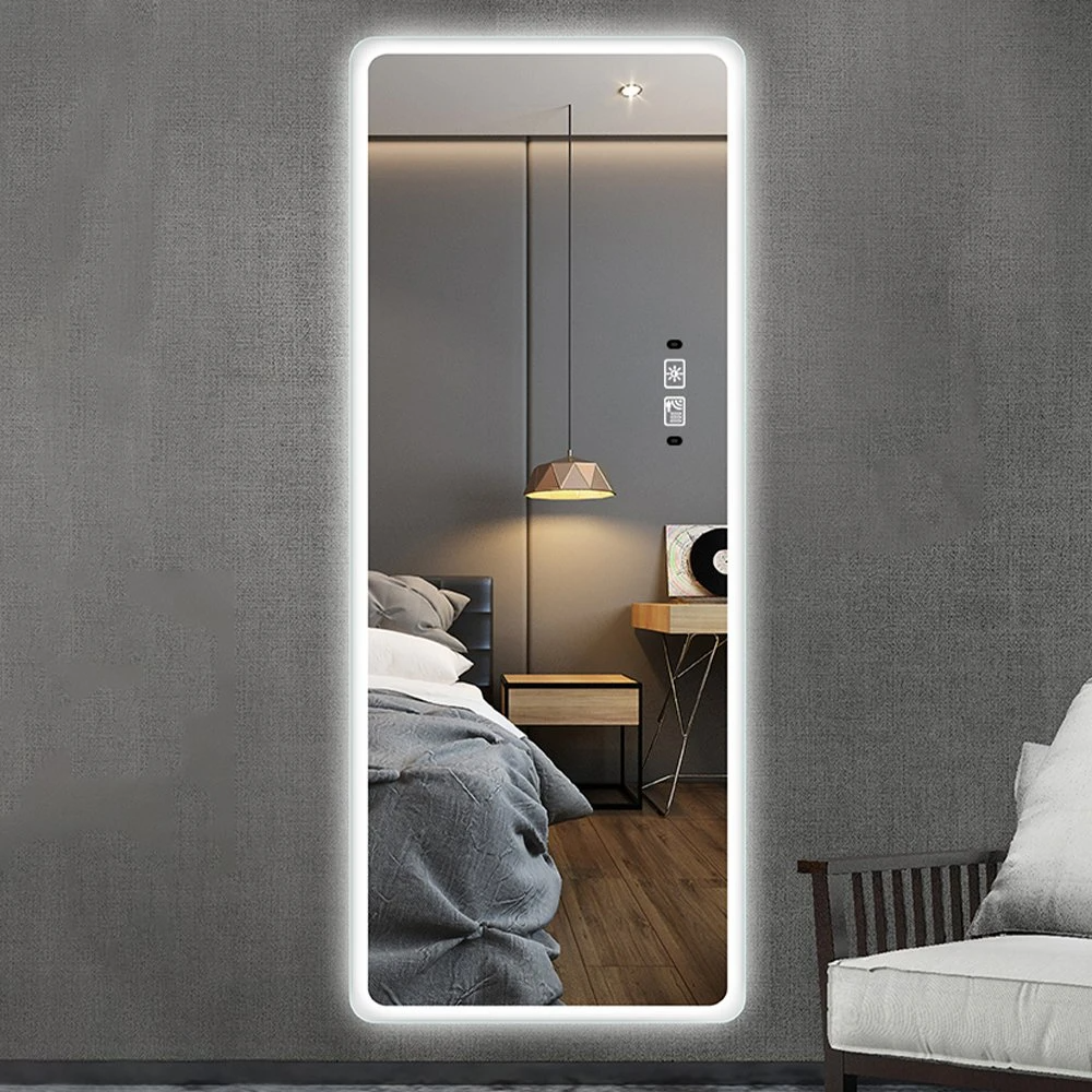 Полноразмерный настенный светильник Smart Rectangle Defogger Dressing Hair LED Salon Mirrors
