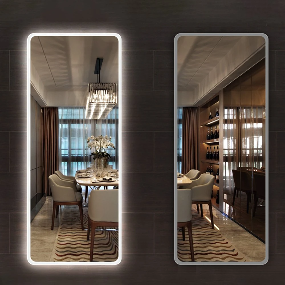 Полноразмерный настенный светильник Smart Rectangle Defogger Dressing Hair LED Salon Mirrors