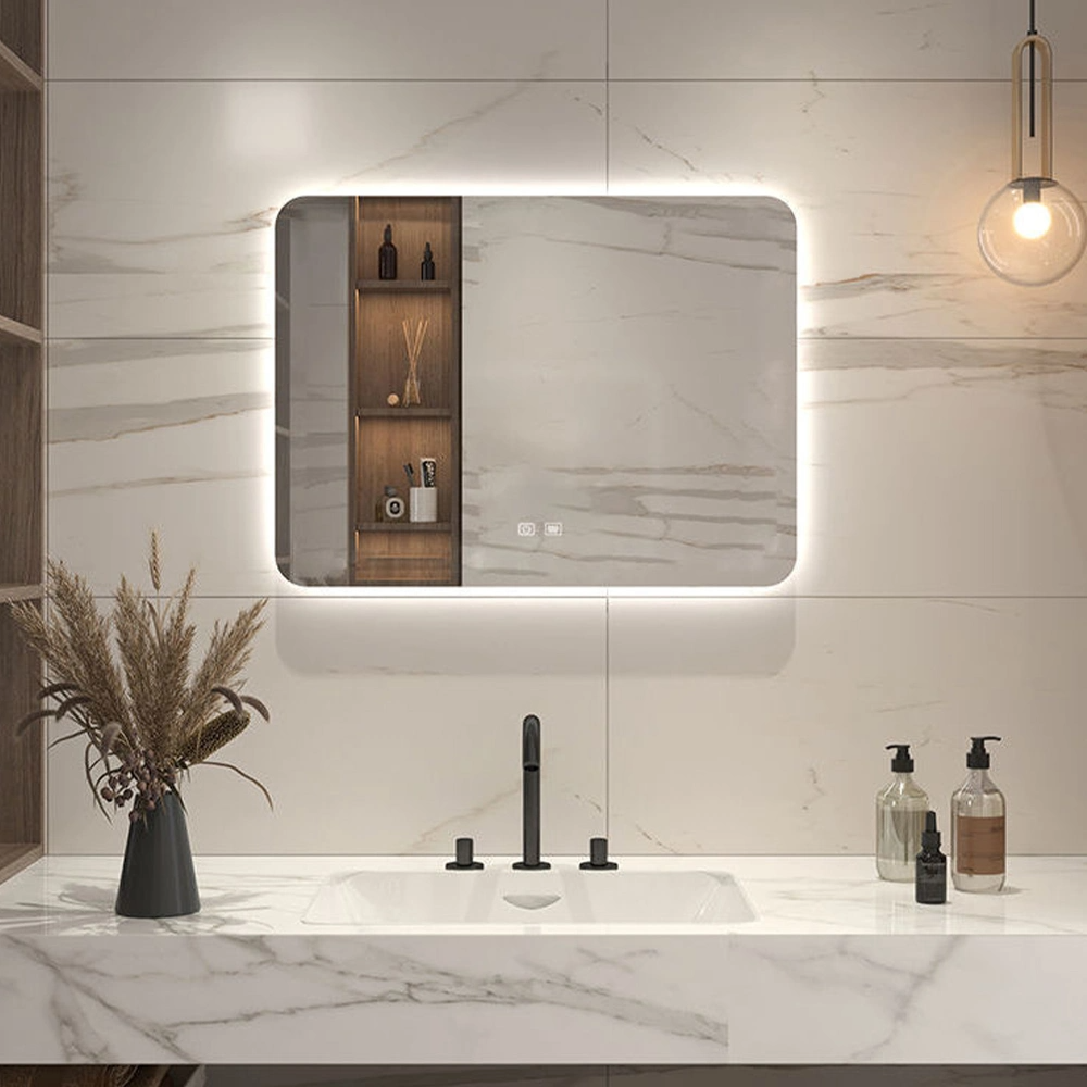 Европейский стандарт Фабрика Оптовая Smart Modern Makeup Glass Home Decor Ванная комната Настенное зеркало