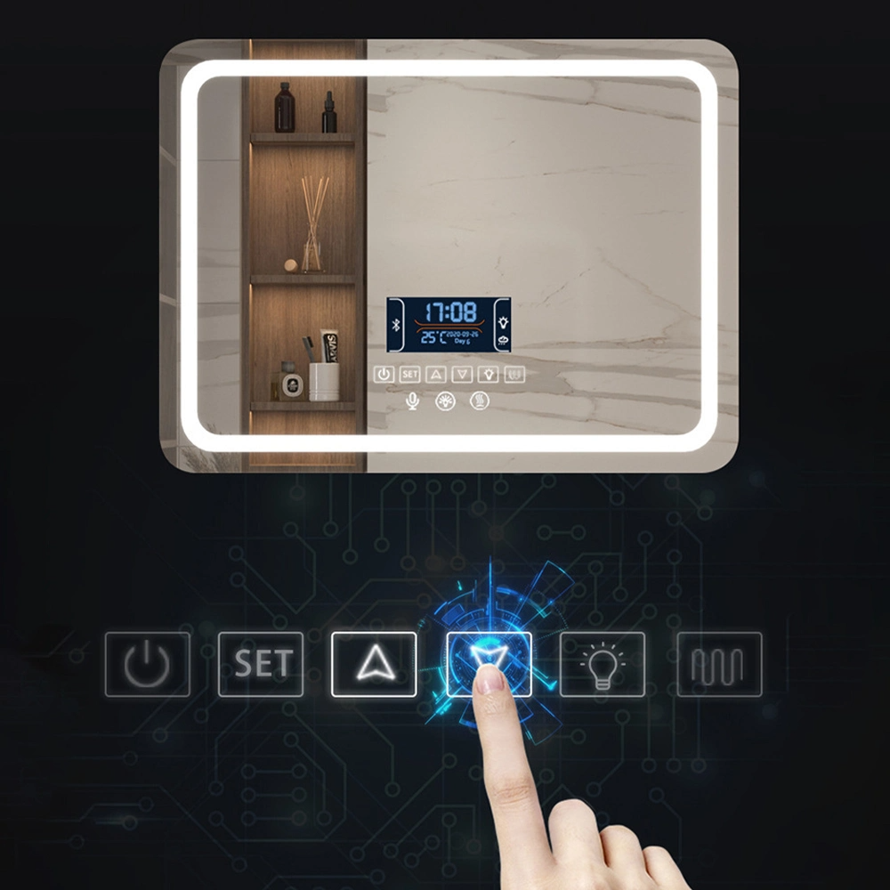 Европейский стандарт Фабрика Оптовая Smart Modern Makeup Glass Home Decor Ванная комната Настенное зеркало