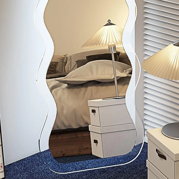 Скандинавское домашнее зеркало Wave Mirror Girl Fitting Mirror Ins Акриловое зеркало в полный рост специальной формы