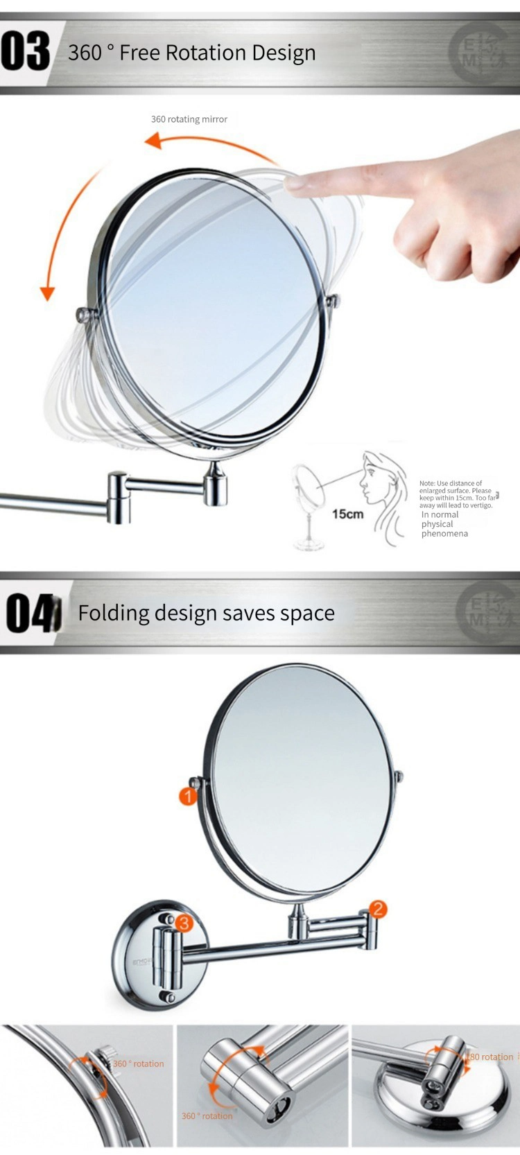 Европейский стандарт Фабрика оптом Smart Modern Makeup Glass Home Decor LED Ванная комната Настенное зеркало